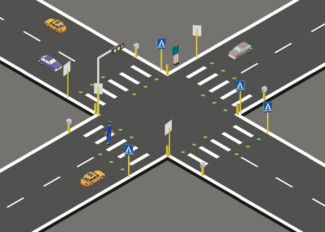 Intelligent Pedestrian Zebra Crossing Lights,Traffic Warning Light